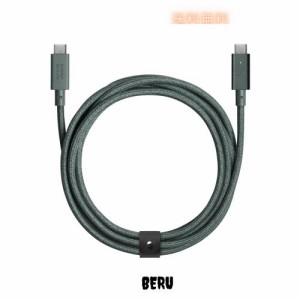 Native Union [ネイティブユニオン] Type-C Belt Cable Pro - 240W USB Type-C~Type-C 2.4m レザーストラップ付き超強力充電ケーブル iPh