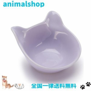 ViviPet ミニボウル キティボウル 子猫適用 猫耳造型 セラミックス 陶製 餌やり パープル