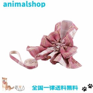 犬の服 ハーネス 小型犬 可愛いセーラー服デザインドッグウエアハーネス一体型 2-6kg 小型犬 ハーネス リード セットチェック柄JK制服 ペ