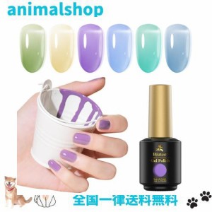 Biutee カラーネイルジェル 透け感ありジェル クリアピンク系 6色 8ml UV/LED対応 夏 ポリッシュタイプ ジェルネイル