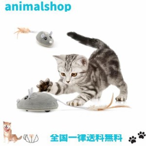 WHDPETS 猫じゃらし 電動ネズミ 猫 ネズミおもちゃ 自動 猫おもちゃ ネズミ玩具 噛むおもちゃ 猫遊び 動くおもちゃ 猫のおもちゃ 犬猫ダ