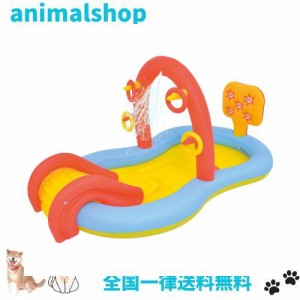 Goodmood 子供用プール 噴水マット プール 滑り台付き 水遊び ぷーる 225×124×104cm 親子遊び 折りたたみ 簡単設置 水遊び プール 暑さ