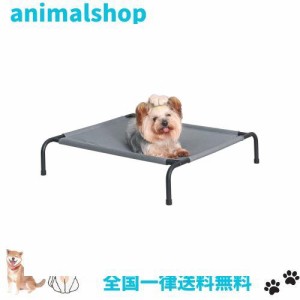 JUNSPOW ベーシック ペットベッド 犬 猫, 滑り止め足付きポータブルベッド屋内＆屋外ペット犬用ハンモックベッド、通気性メッシュ付きフ