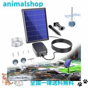 NFESOLAR ソーラー式エアーポンプ蓄電 ソーラー エアーレーション電源ディスプレイ付き メダカのエアーポンプ 3.5W 電源不要 屋外使用可