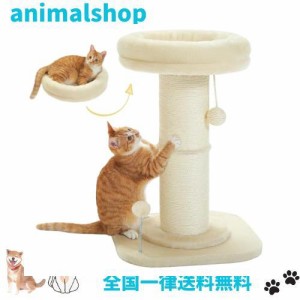 PAWZ Road 猫 爪研ぎ キャットタワーミニ 極太 爪研ぎポール 柱直径14cm お花 猫タワー 低い コンパクト 省スペース 天然サイザル麻紐 バ