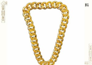Thug Life Gold Chain 金のネックレス,特大の金のネックレス,プラスチック製の偽の金のネックレス,パンクスタイル,パンク要素金のネック