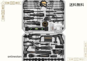 DEKO 218点組 工具セット ホームツールセット 家庭用 ツールセット 日曜大工 DIYセット 作業工具セット 家具の組み立て 住まいのメンテナ