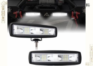 ブレイブ・ウェイ LED作業灯 ワークライト 40W 車 LEDワークライト 6インチ 6200k 12V/24V汎用 IP67防水 ledライトバー 車用 LED投光器 