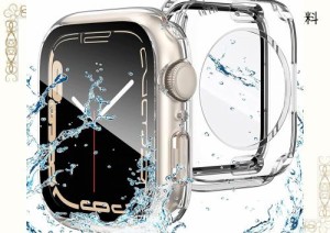 【2023強化版】AMAPC for Apple Watch ケース 360度全面防水 バンド 水泳・スポーツ専用 ガラスフィルム 一体型 apple watch 用 カバー 3
