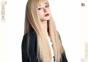 FESHFEN ウィッグ ロング ストレート かつら フルウィッグ 自然 女装 ウィッグ レディーズ wig 原宿系 カツラ ぱっつん ファッション 日