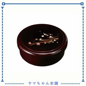 紀州漆器 10.5茶びつ 溜 みやび春秋 21558(茶櫃)