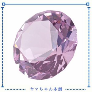 多色透明 水晶 ダイヤモンド 80mm ペーパーウェイト ガラス 文鎮 装飾品 誕生日 母の日 結婚記念日 プレゼント 妻 【ギフトボックス】 (