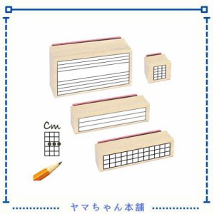 ウクレレ、ベース用スタンプ４種ギフトセット、スタンプ台付き！