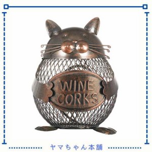 Tooarts 猫小銭ボックス 貯金箱 動物の置物 クリエイティブ 飾り アイアン アート飾り 手作り 内装 (1)