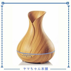 ENERG e’s Vase 超音波式卓上加湿器 アロマディフューザー 400ml お洒落な木目調インテリア・タイプ 空焚き防止機能、タイマー機能、静