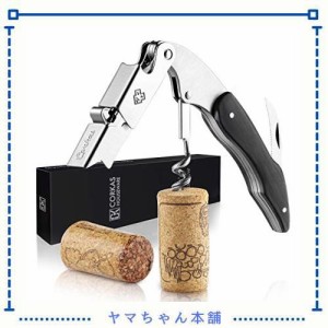 CORKAS ソムリエナイフ ワインオープナー コルク抜き 栓抜き プロ 木製ハンドル ウェイター＆バーテンダー向け