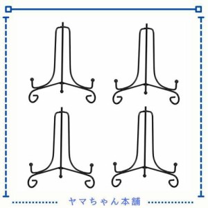 プレートスタンド アイアン 皿立 写真立て 本立て 6号 (4個セット)