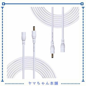 Liwinting 2本の3m DC延長ケーブル DC電源延長ケーブル1.35mm x 3.5mmオス - メスDCプラグ延長コードDC 12 Vプラグ延長ケーブ電源アダプ