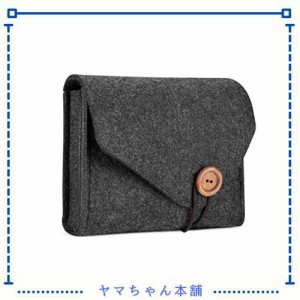 ProCase ガジェットポーチ MacBook 充電器やケーブルケース PC周辺小物入れ HDD・モバイルアクセサリーの保管バッグ 持ち運び用 フェルト