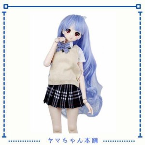 Linfairy 1/3 サイズ ドール用 ウィッグ フィギュア 人形用 BJD Wave Wig (blue)