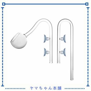 水槽用 リリィ ポピー クリア ガラスパイプ 給水 排水 セット (16/22mm ホース用)