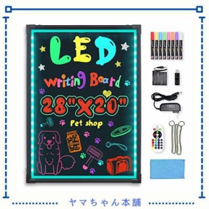 Hosim 看板 屋外 led看板 ネオン 手書き 店頭 電光掲示板 4サイズ選択可 ウェルカムボード 玄関 店舗用 光る看板 ブラックボード 卓上 壁