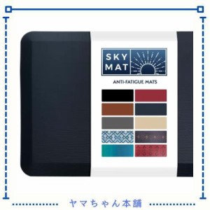 Sky Solutions キッチンマット 負担軽減 1.9cm厚 拭ける 台所マット 洗える 低反発マット クッション 踏み心地いい オフィス 駐車場 台所