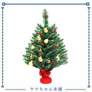 Costway クリスマスツリー 60cm ミニ mini LEDライト装飾品付き Christmas tree クリスマス飾り