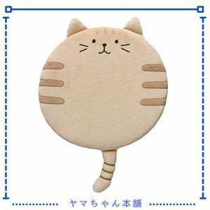 チヤミ 座布団 低反発 猫柄 クッション カーペット 椅子用 かわいい ふわふわ 猫用マット 両用（イエロー）