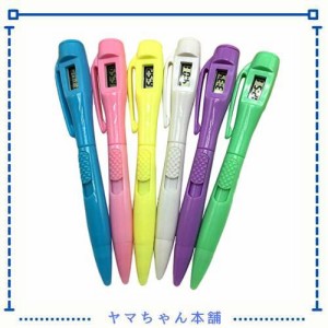 時計付き ボールペン 0.5mm 青インク 5本セット 学生 受験 資格試験 筆記具 筆記 メモ 仕事 時間確認便利 文房具 おもしろい 多機能ボー