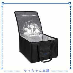 [cherrboll] エコバッグ 買い物バッグ 保冷 保温 収納バッグ 弁当 ランチバッグ 大容量 防水 おりたたみ可能 出前専用 18インチピザ