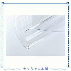 SAIKOU テーブルマット PVC 円形 透明 撥水 テーブルクロス テーブルカバー (厚さ1.5mm, 直径80cm)