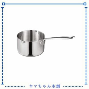 IMEEA ミルクパン 片手鍋 18-10ステンレス IH対応 450ml ソースパン ミニミルクパン シルバー