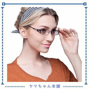 KLESIA レディース 老眼鏡 シニアグラス　ブルーライトカット　おしゃれ 超軽量　非球面レンズ (1.0, 高貴紫)