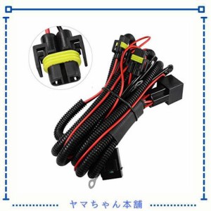 YUNPICAR 汎用フォグランプリレー HIDリレー配線キット 12v 40A パワーリレー 搭載 H11 コネクター付き ブレードヒューズ [２灯用](H11フ