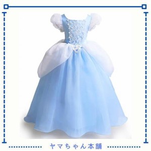 [CQDY] シンデレラドレス キッズコスチューム コスプレ 衣装 仮装 子供ドレス Cinderella プリンセスドレス ガールズワンピース 子供服 