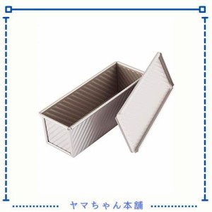 CHEFMADE 食パン 型 パン型 フタ付き パン焼 (L-22.3×8.7×7.7CM) (波紋型)