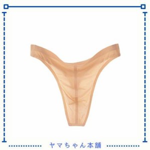 [Jutazon] メンズＴバック セクシー薄い パンツ ビキニブリーフ ローライズアンダーウェア 通気性 インナーパンツ (肌色, XXL)