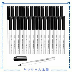 Shuttle Art 油性ペン 黒 30本セット 極細 0.4mm 油性マーカー 速乾 耐水 サインペン ネームペン 名前ペン パーマネントマーカー ブラッ