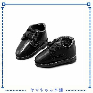 [ISHR] オビツ11 OB11 サイズ オビツドール 11cmボディ用靴 紳士靴 革靴 5色 (ブラック)