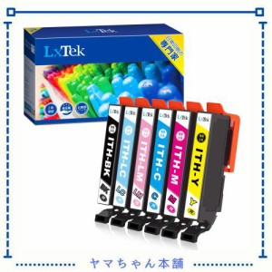 LxTek ITH-6CL 互換インクカートリッジ エプソン(Epson)用 ITH イチョウ インク 6色セット(合計6本) 大容量/説明書付/残量表示/個包装 EP