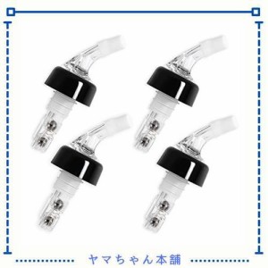 INIBUD 定量 ポーラー ポアラー 30ml ウイスキー ワイン カクテル ボトル 1オンス 4個セット