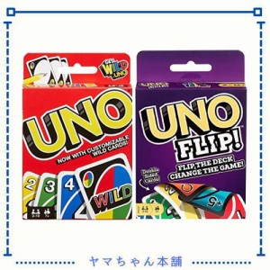 Mattel Uno オリジナルとUno フリップカードゲーム コンボパック 2個セット