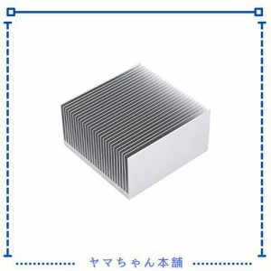 ヒートシンク ヒートクーリングフィン 放熱板 アルミ二ウム 1個 (69x69x36mm, 銀色)