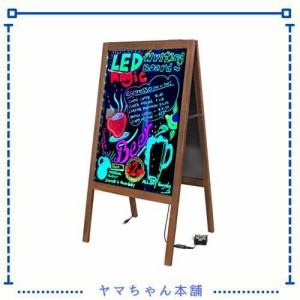 LED A型看板 両面 光る看板 屋外 ウェルカムボード ライティングボード 電飾看板 カフェ バー サロン 飲食店 店頭 LEDボード 蛍光ボード 