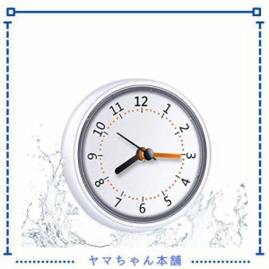 ミニ時計 防水 半身浴クロック お風呂時計 IP24防水クロック 掛け時計 吸盤 アクリル文字盤 浴室 バス 洗面所 シャワー キッチン用 GXSTW