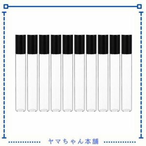 Frcolor ロールオンボトル 10ml ロールタイプ ガラス瓶 精油 香水 小分け用 クリア 多機能 アロマボトル 保存容器 10本セット 透明