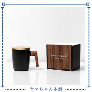 Clapoyis マグカップ コーヒーカップ 白 黒 2色 ふたつき セラミック 北欧 ブラック 陶器 C003-02