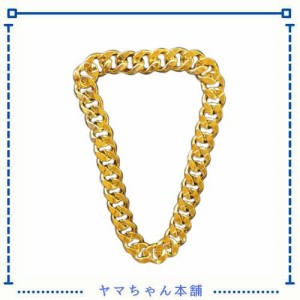 Thug Life Gold Chain 金のネックレス,特大の金のネックレス,プラスチック製の偽の金のネックレス,パンクスタイル,パンク要素金のネック