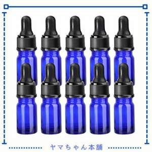 Teenitor 遮光瓶 スポイト 5ml 遮光ビン 10本 アロマオイルボトル 精油ボトル スポイト付き遮光瓶 ガラス製 アロマ容器 遮光スポイト瓶 